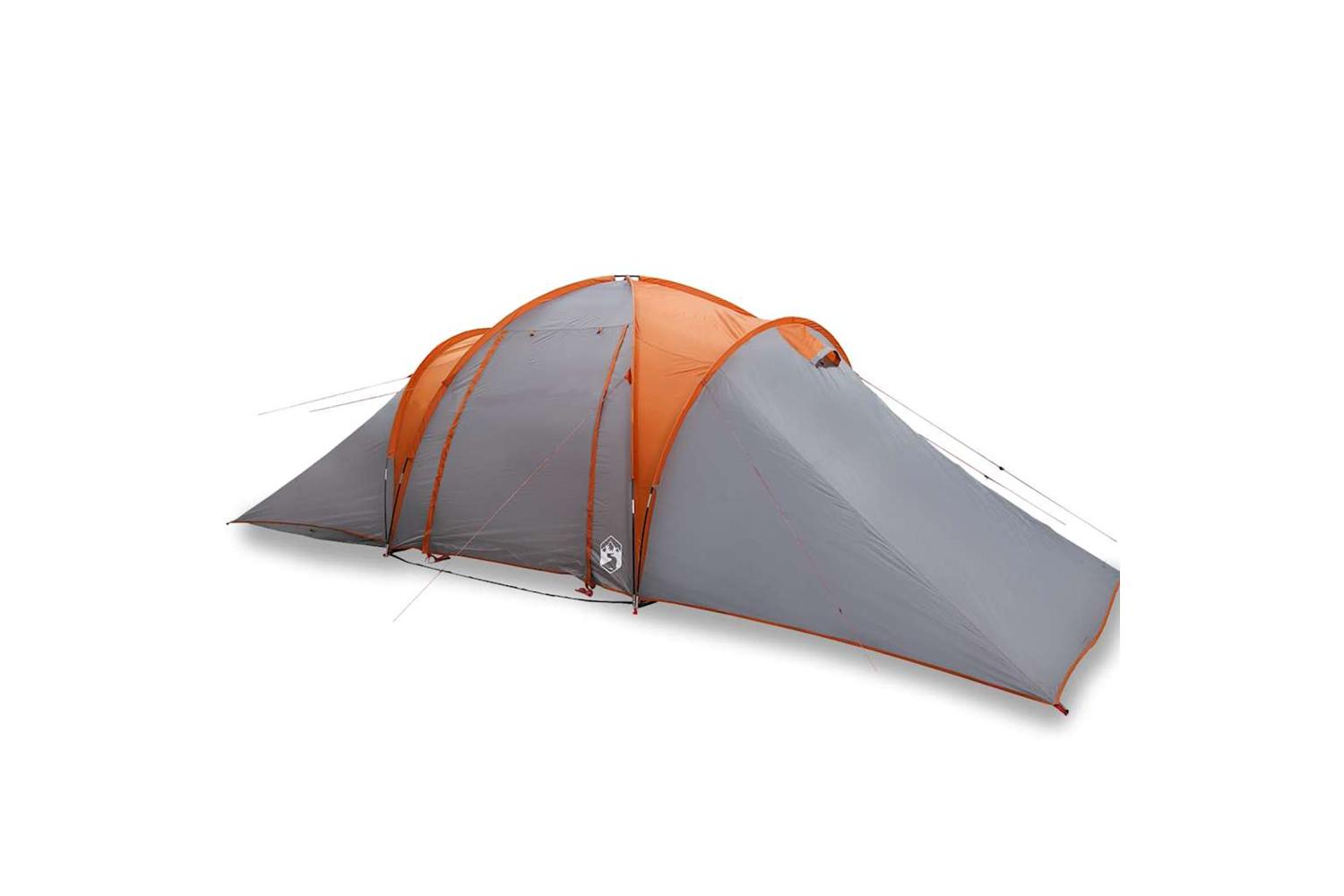 Vidaxl Camping Tent With Porch 4-person Orange Waterproof