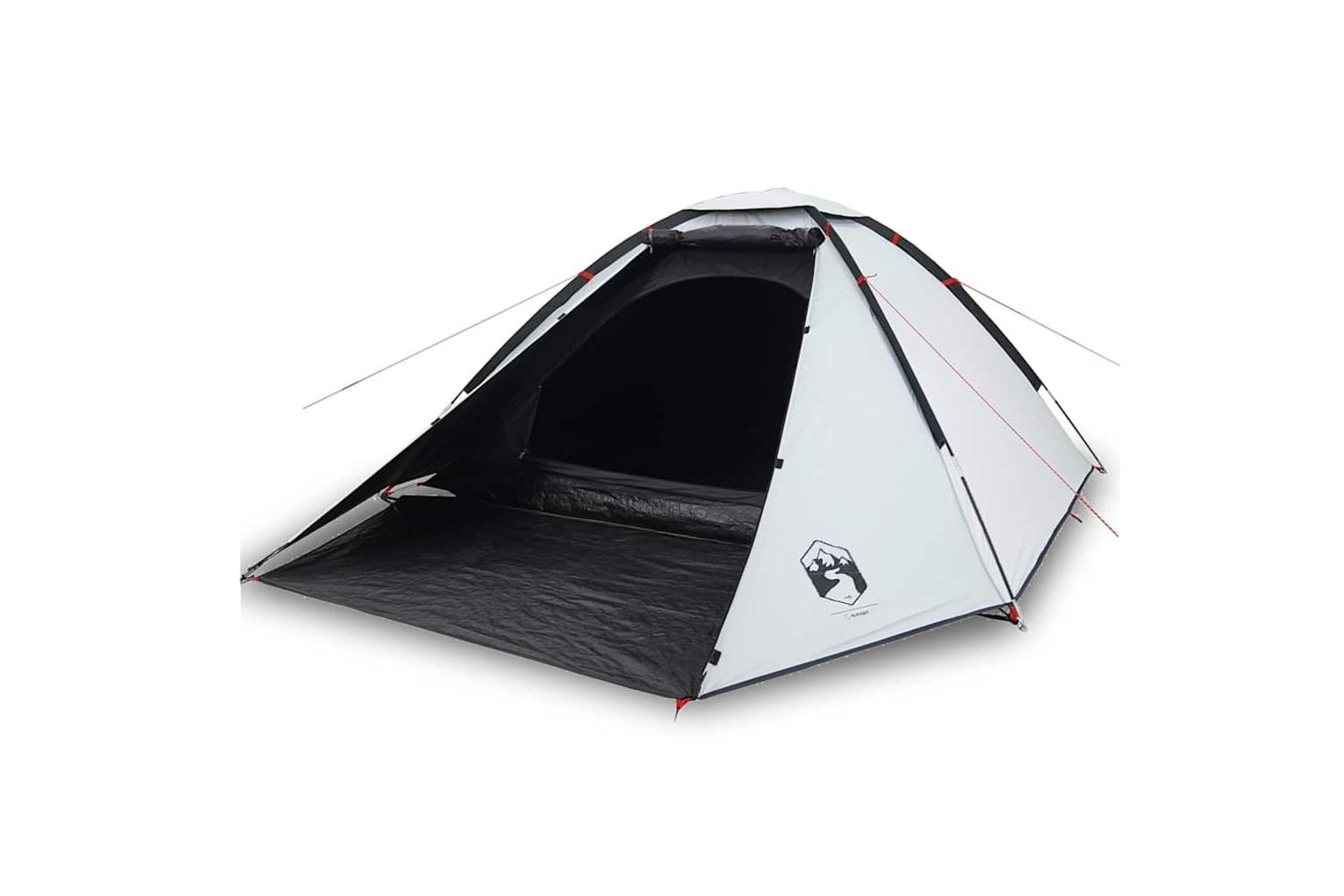 Vidaxl Camping Tent Dome 4-person White Blackout Fabric Waterproof