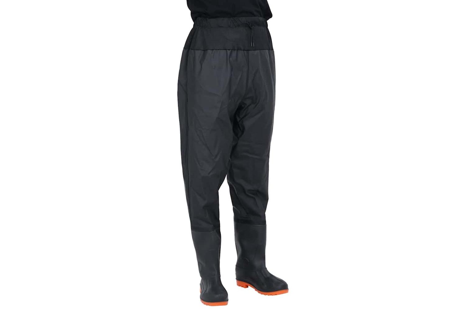 Vidaxl Waist Waders With Boots Black Size 41