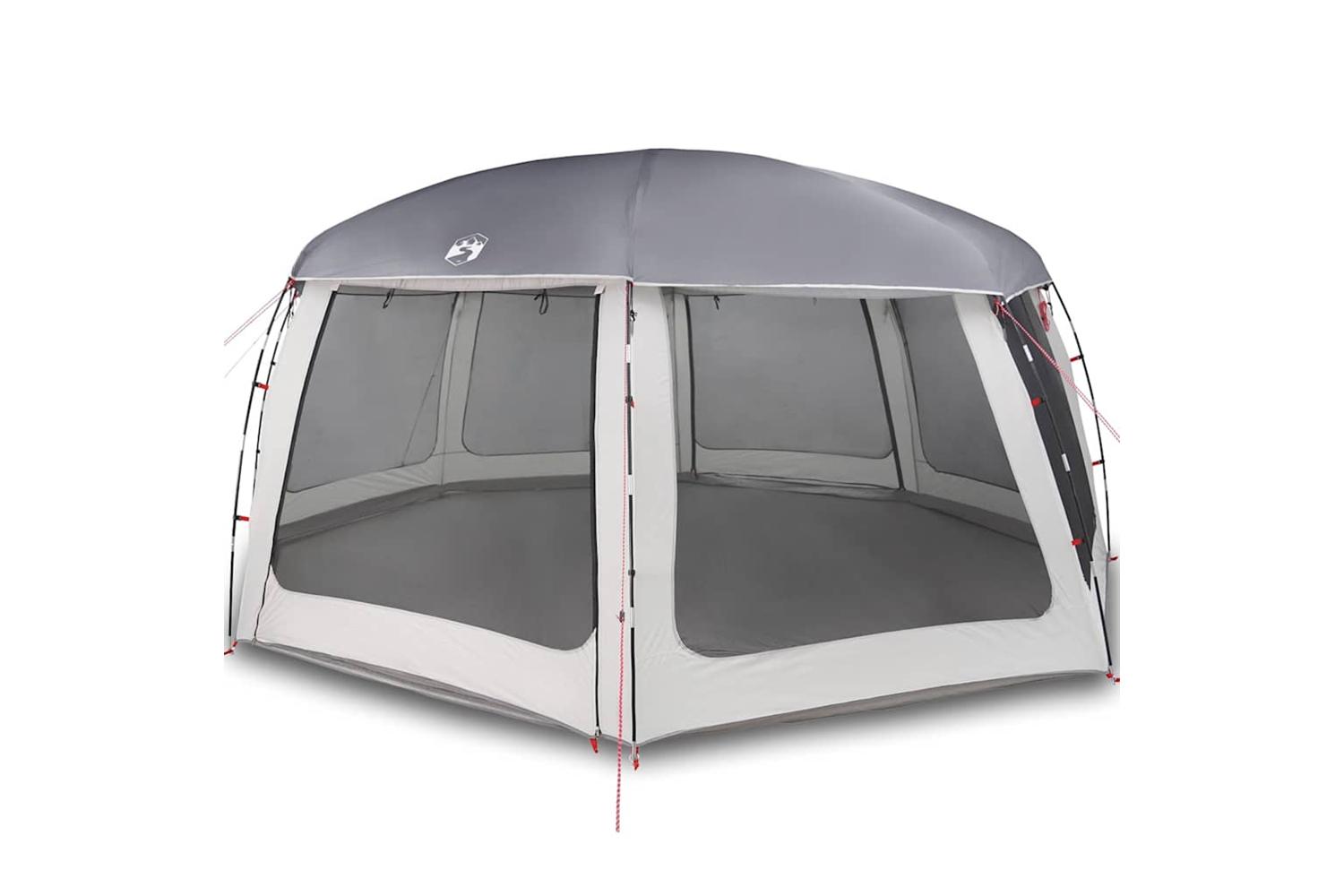 Vidaxl Pool Tent With Removable Fly & Mesh Walls Grey 690x690 Cm