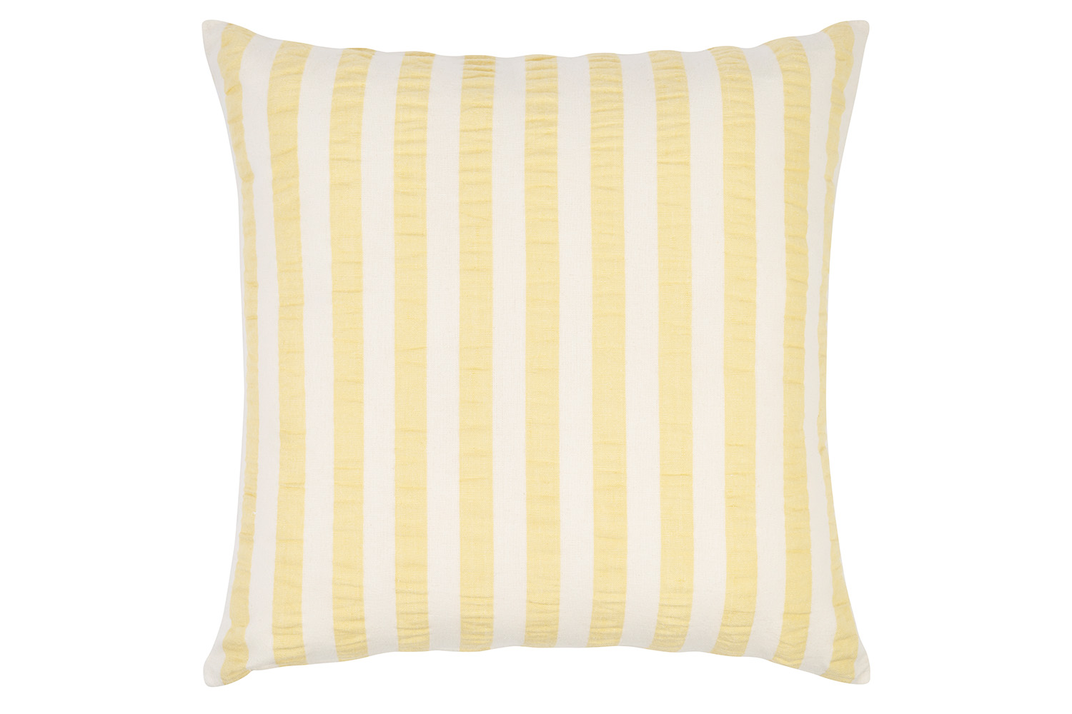 Seersucker Cushion | Yellow/White | 45 x 45 cm