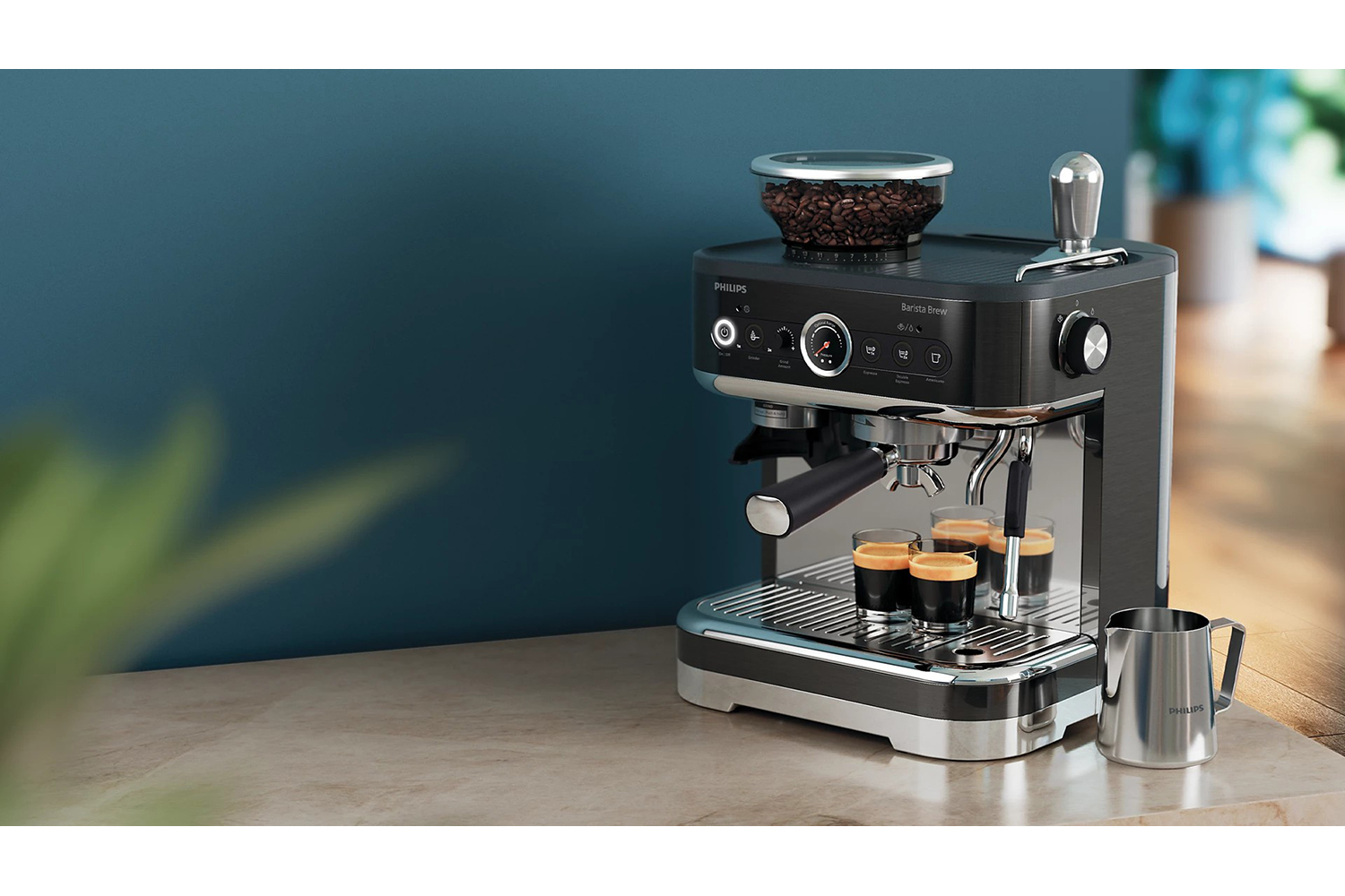 Philips Barista Brew Semi Automatic Espresso Coffee Machine | PSA3218/10 | Black