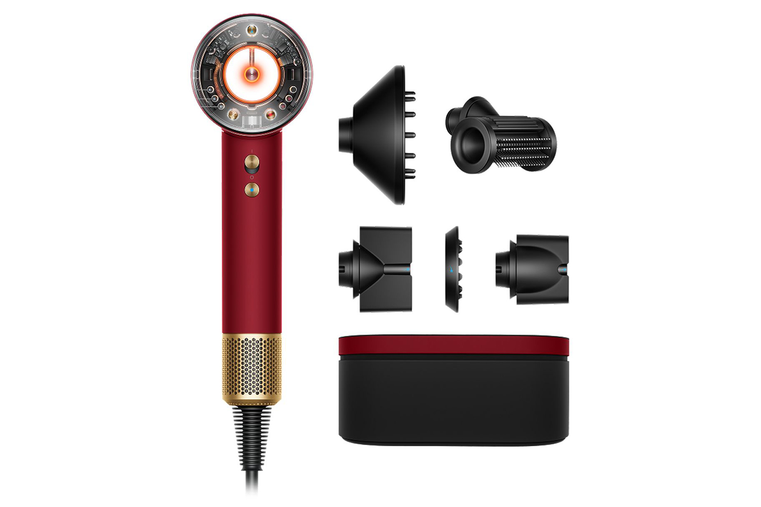 Dyson Supersonic Nural Straight and Wavy Hair Dryer | 493120-01 | Red Velvet/Gold