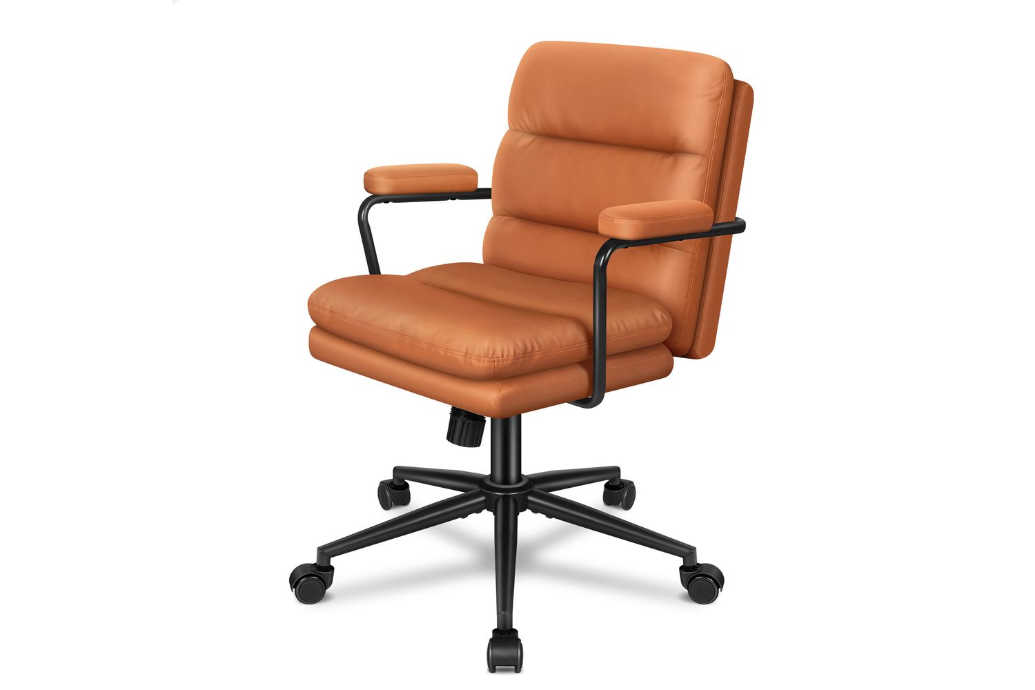 Alfordson Office Chair | Desk Chair | Faux Leather | Brown