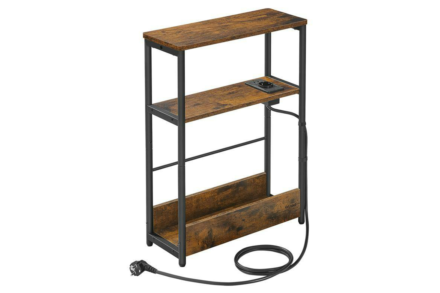 Vasagle End Table | Side Table | Chipboard And Steel | 18 X 45 X 58 Cm