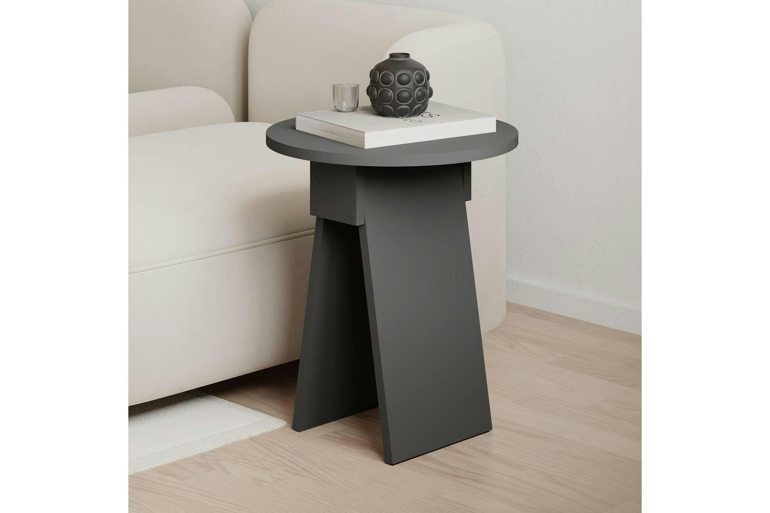 Decortie Modern Chen Side Table | Side Table | Engineered Wood | 42x42x50 Cm
