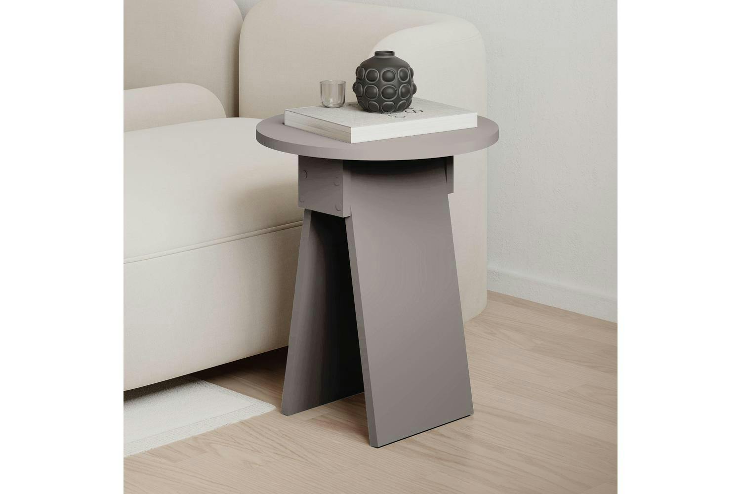 Decortie Modern Chen Side Table | Side Table | Engineered Wood | 42 X 42 X 50 Cm