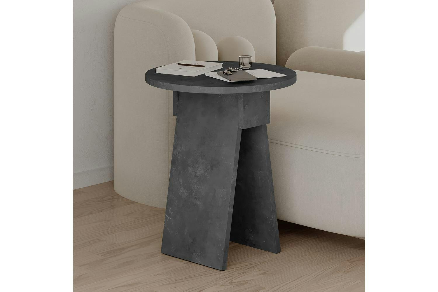 Decortie Modern Chen Side Table | Side Table | Engineered Wood | 42x42x50cm