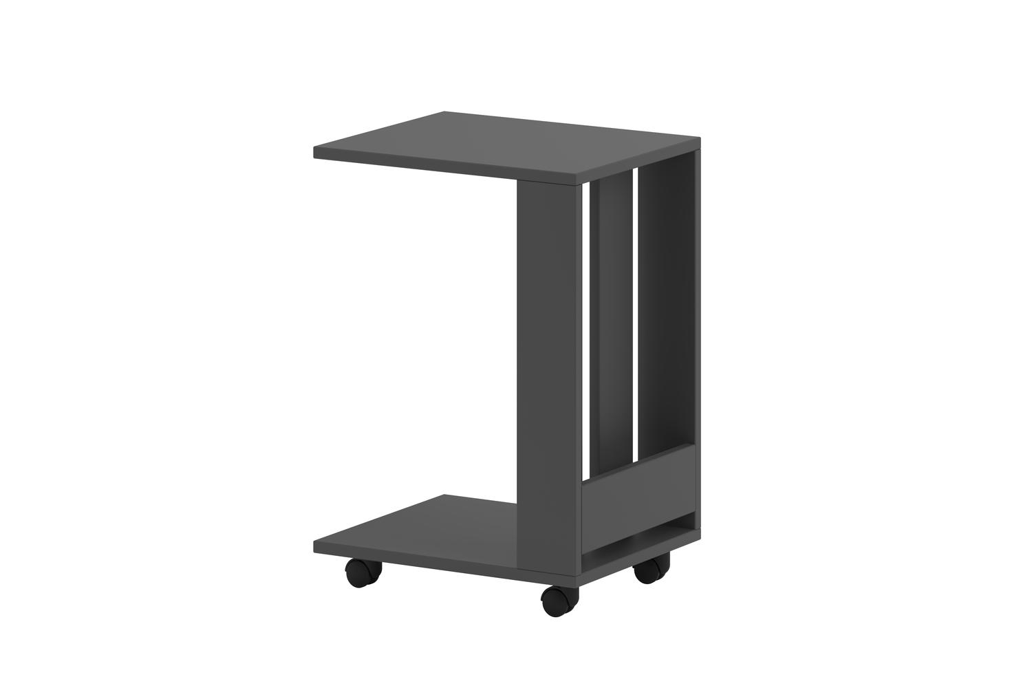Decortie Edi C Table | Side Table | Engineered Wood | Anthracite Grey | 60cm
