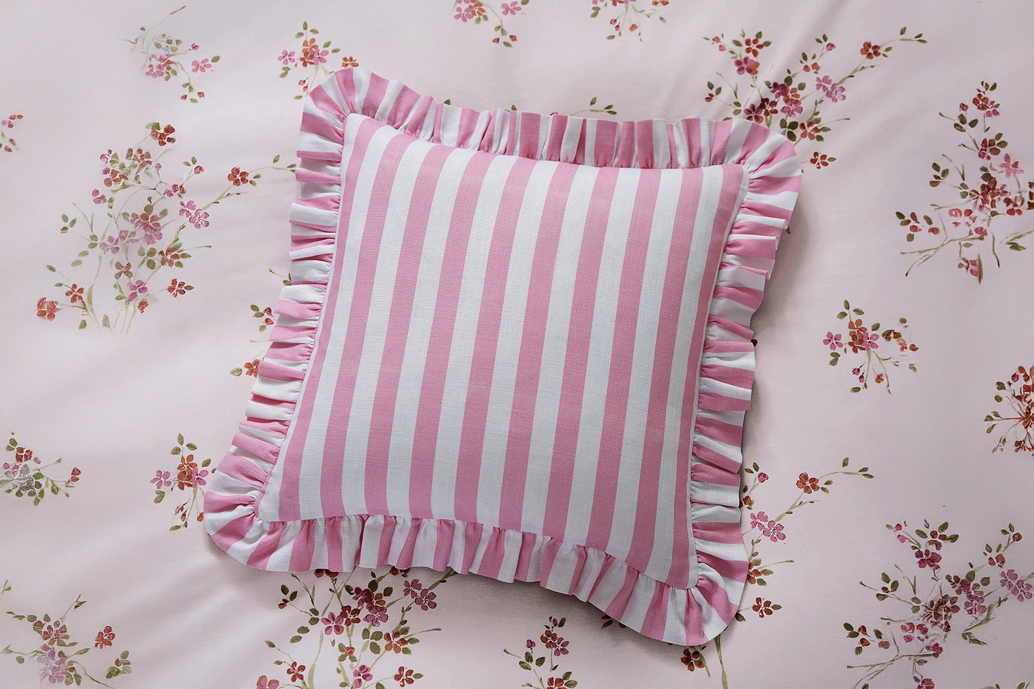 Candy Stripe Cushion | Pink | 40 x 40 cm