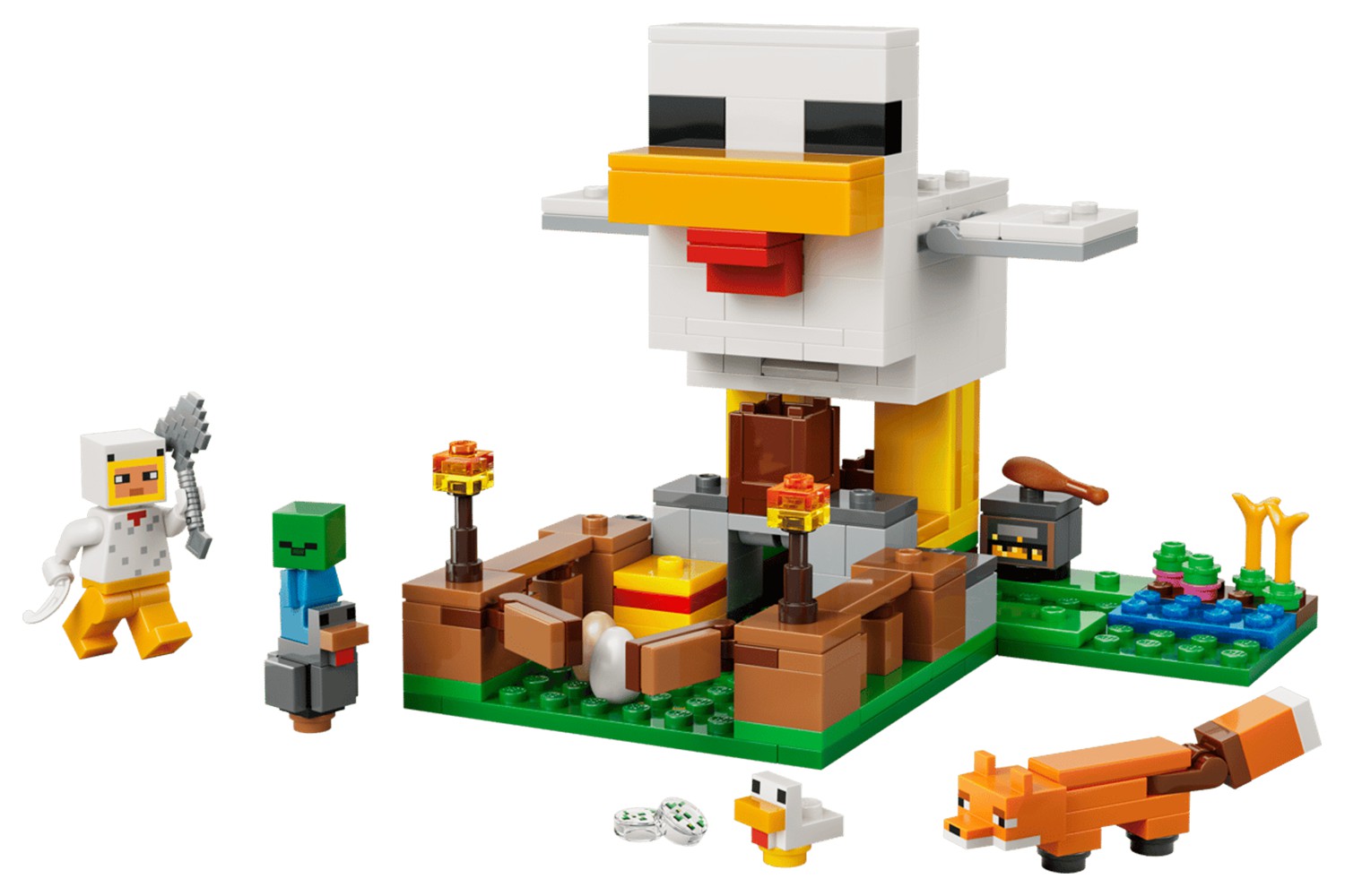 Lego Minecraft Chicken Farm Building Toys Set