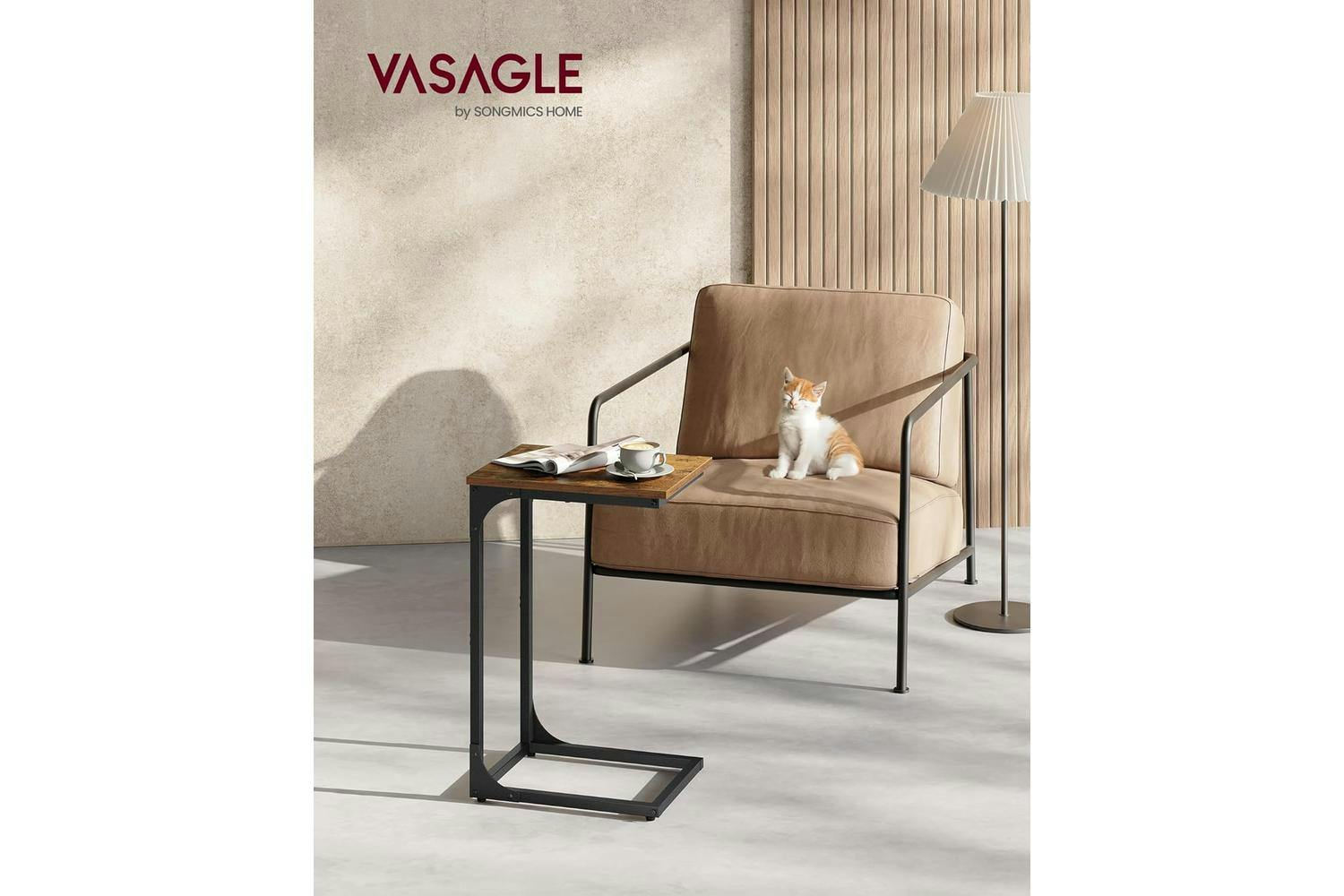 Vasagle End Table | Side Table | Steel And Particleboard | 30 X 40 X 62 Cm