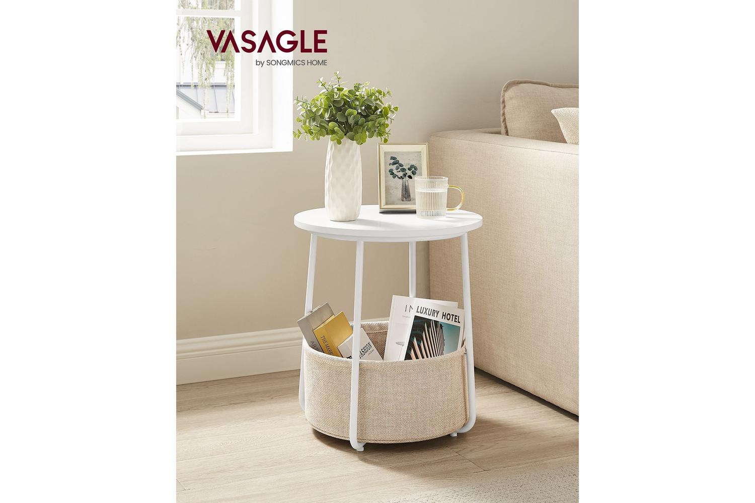 Vasagle End Table | Side Table | Particleboard And Steel | 45 X 50 Cm