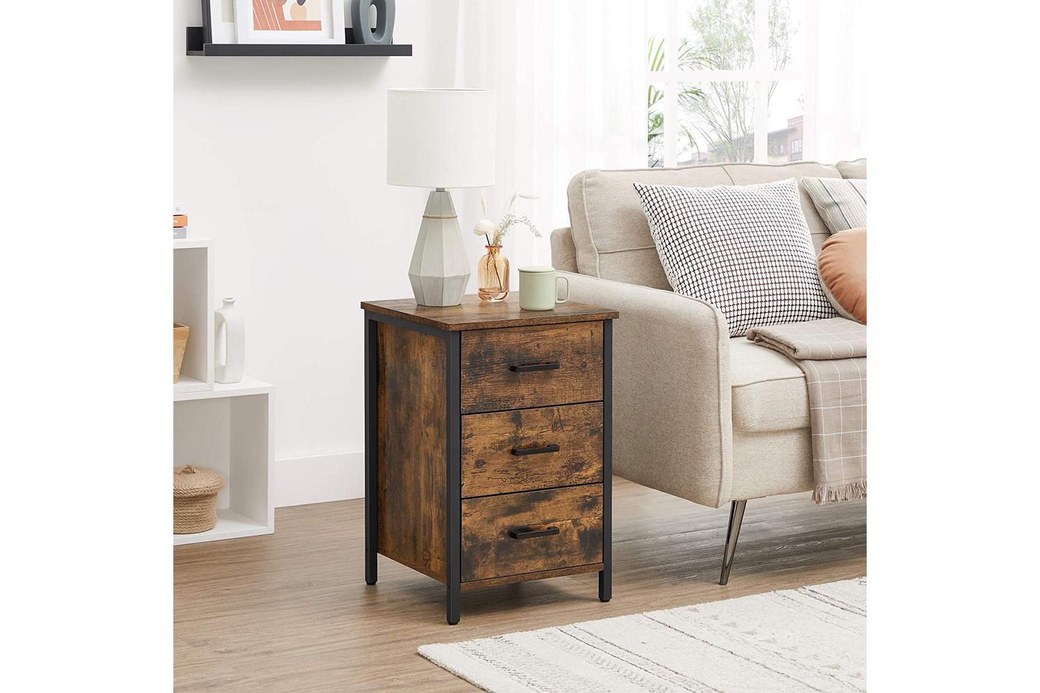 Vasagle End Table | Side Table | Particleboard And Steel | 40 X 40 X 60 Cm