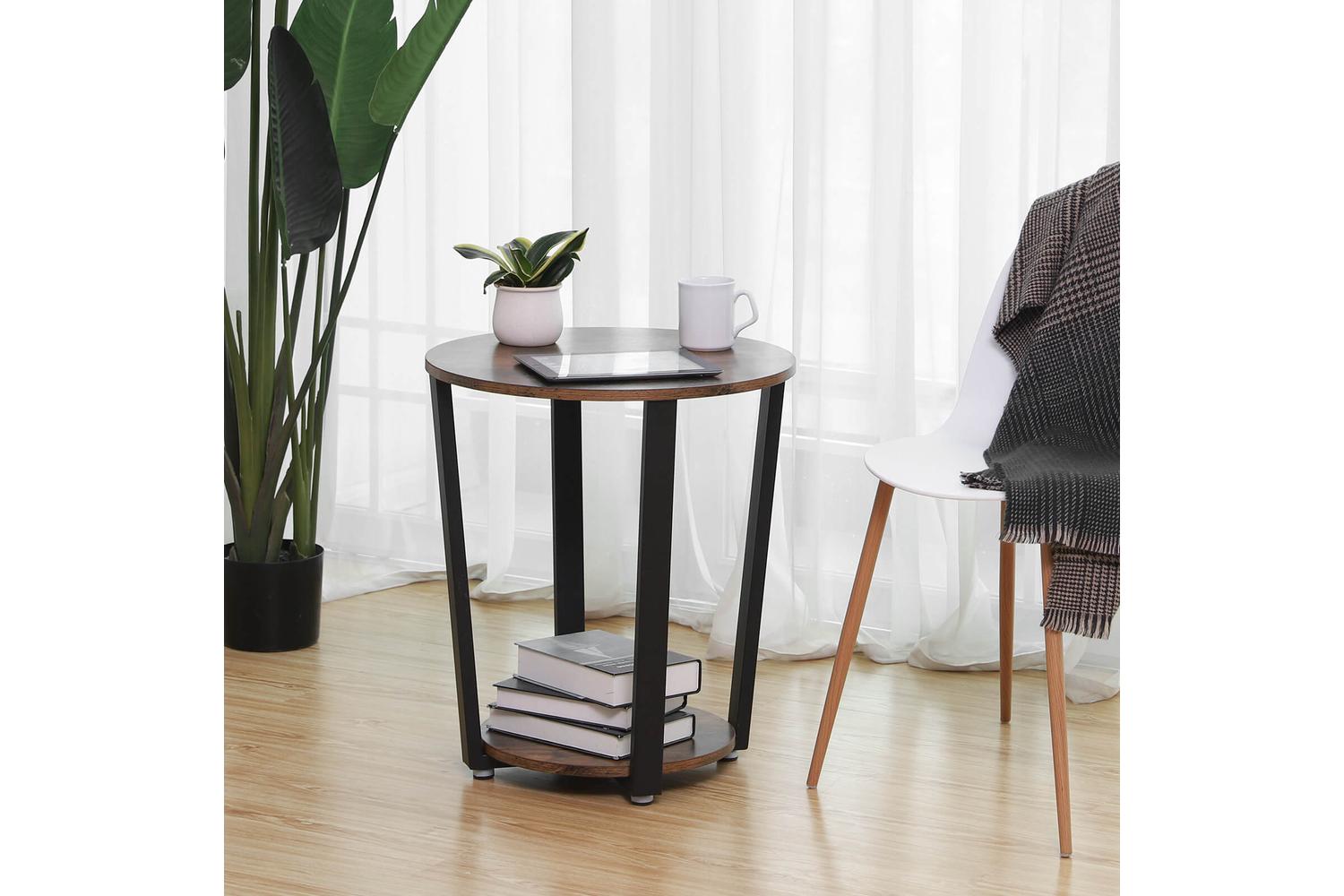 Vasagle End Table | Side Table | Particleboard And Steel | 50 X 57 Cm