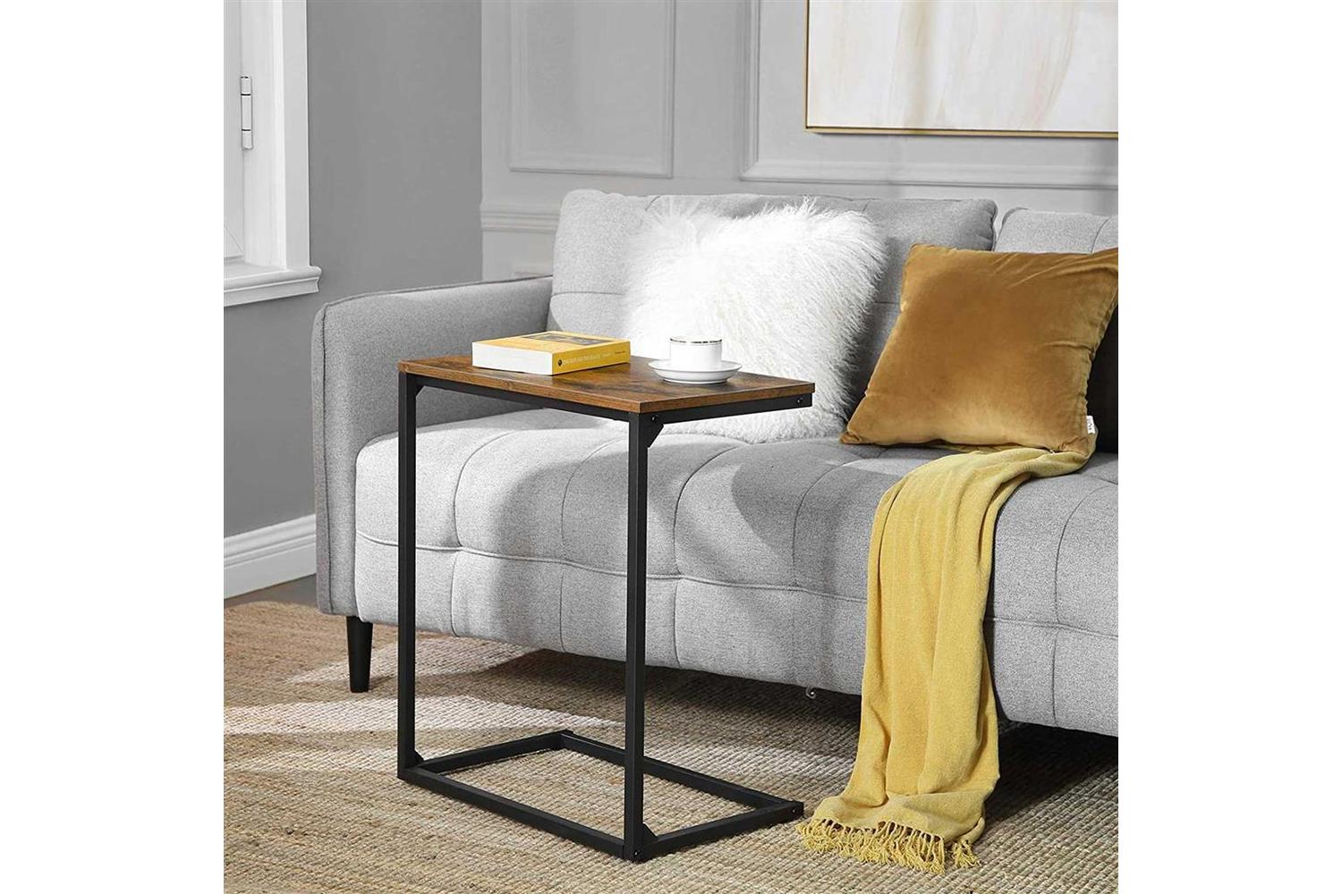 Side Sofa Table | Side Table | Particleboard And Steel | 55 X 35 X 66 Cm