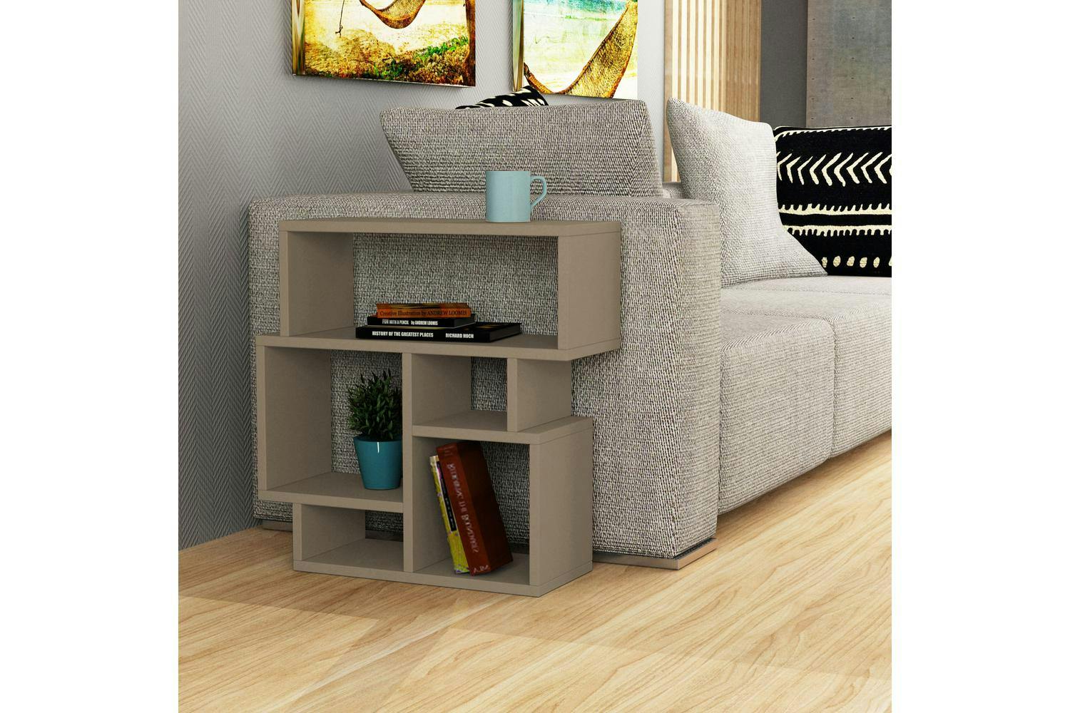 Decortie Karma Side Table | Multipurpose | Mocha Grey | H60.5 Cm