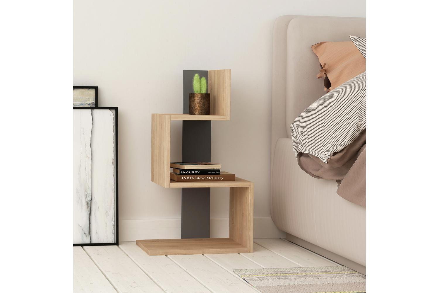 Decortie Rosie Modern 3 Tier Side Table | Side Table | Engineered Wood | 72cm