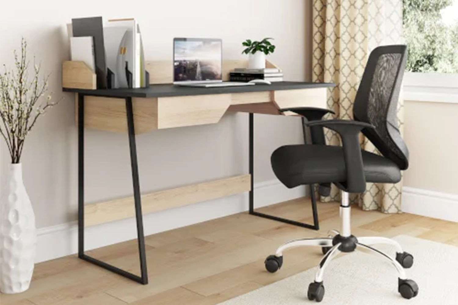 Dorel Salisbury Desk | Light Brown