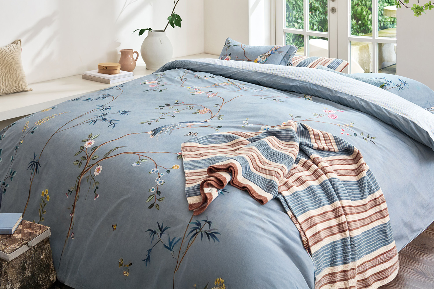 Pip Studio | Bamboo Blossom Duvet Cover Set | Multicolour | King