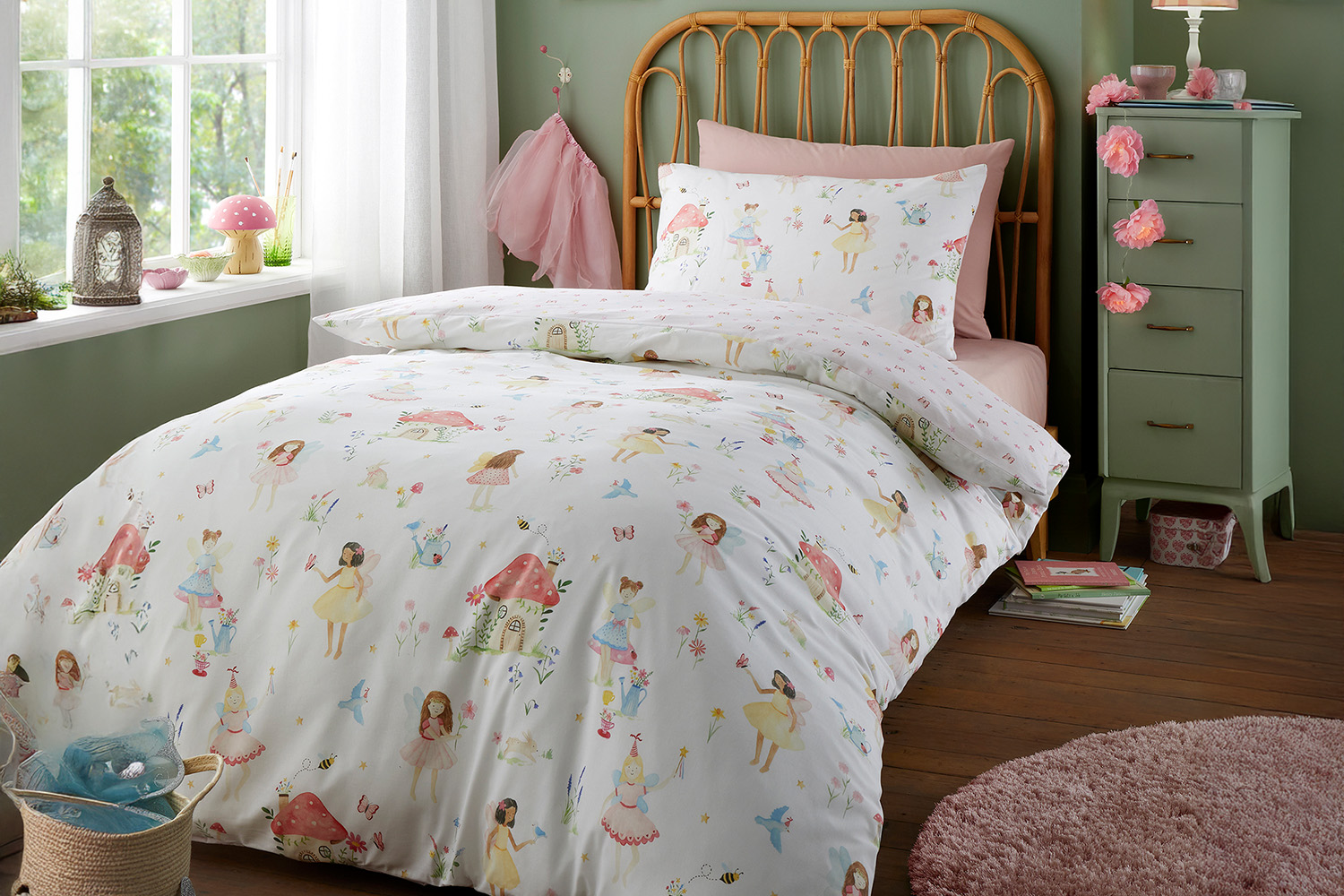 Bedlam | Summer Fairies Duvet Cover Set | Multicolour | Single