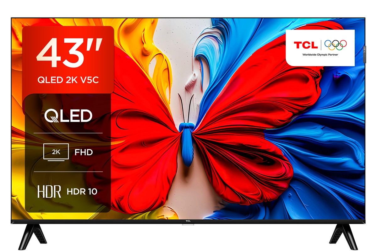 TCL 43" QLED Full HD HDR Android Smart TV | 43V5C