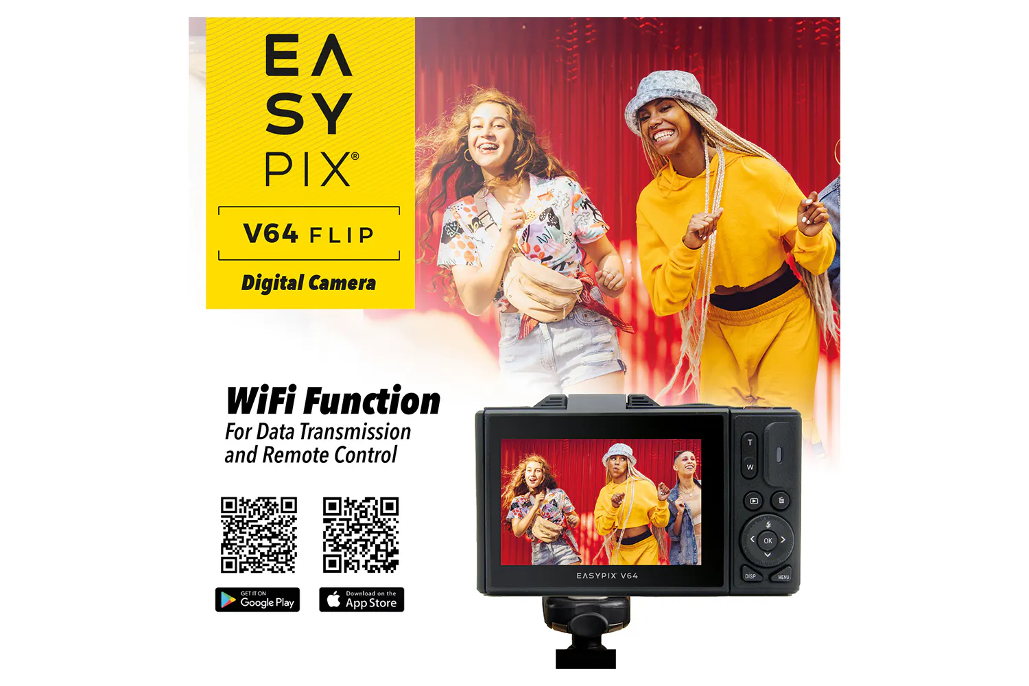 EASYPIX easypix V64 Flip Screen Compact camera Black EASYPIX easypix V64 Flip Screen Compact camera Black