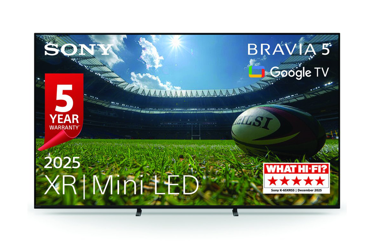 Sony 65" BRAVIA 5 Mini LED TV (2025) | K65XR55B.UKA