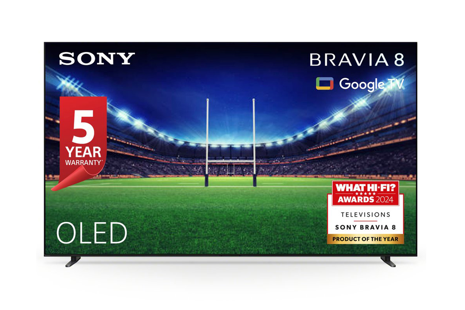 Sony XR80 77" Bravia 8 4K Ultra HD HDR OLED Smart TV (2024) | K77XR80PU