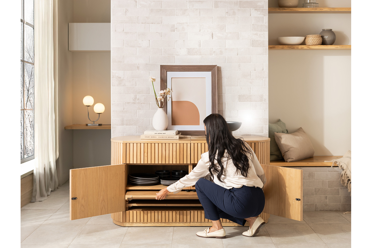 Transformer Round Sideboard | Scandinavian Oak