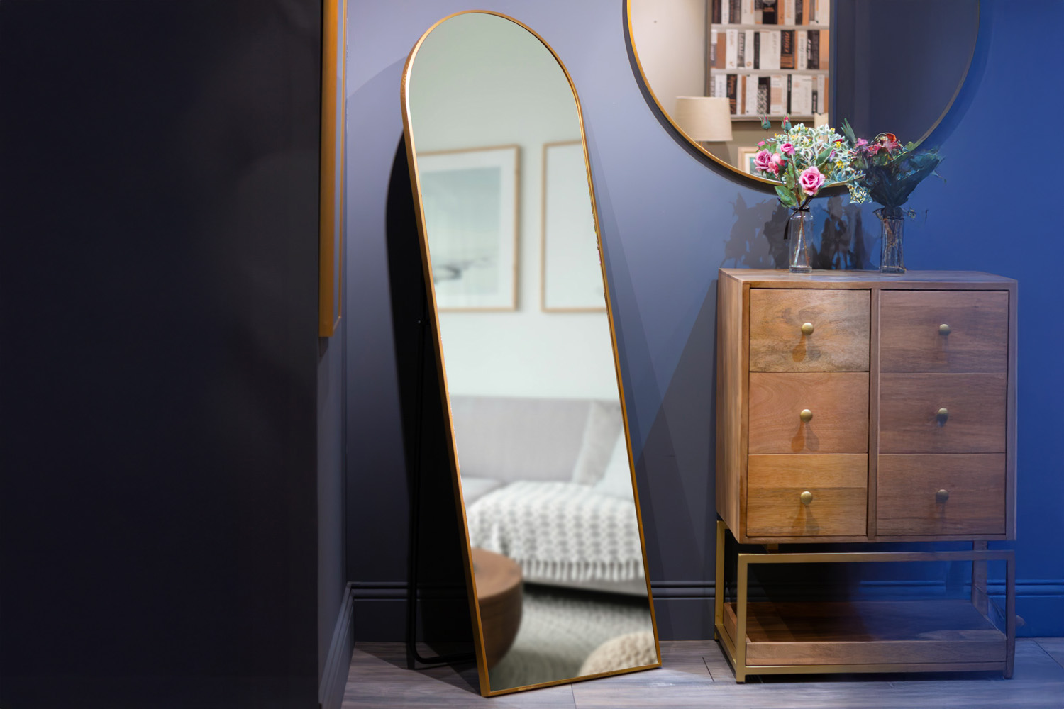 Modena Floor Standing Mirror | Gold | 50 x 160 cm