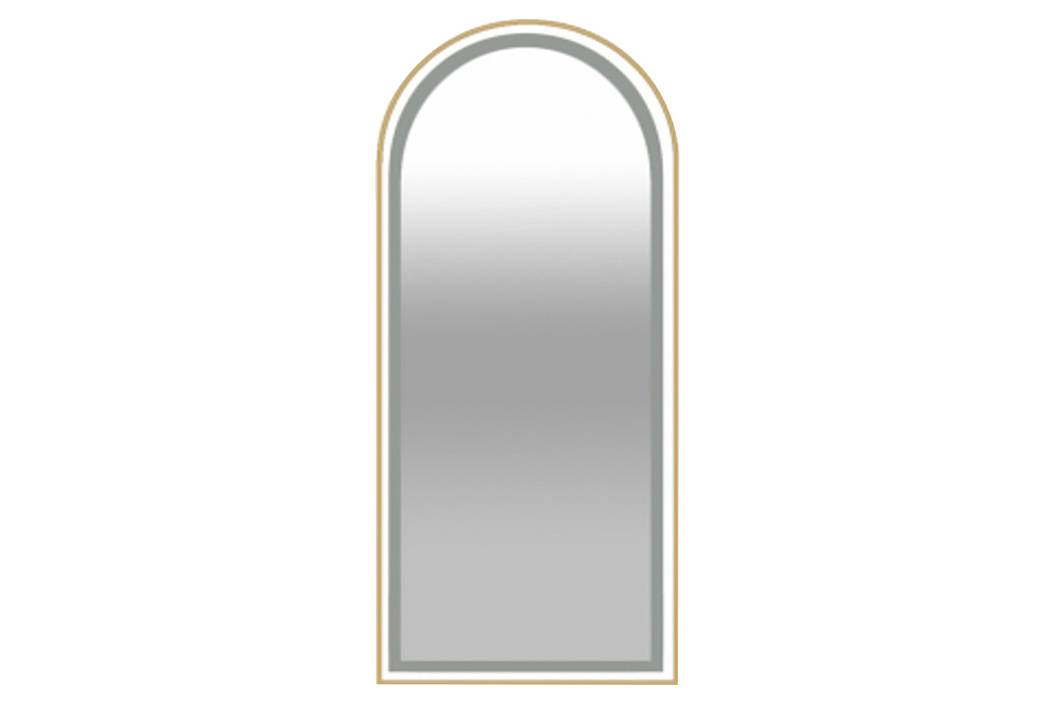 Modena LED Arched Mirror | Gold | 50 x 160 cm
