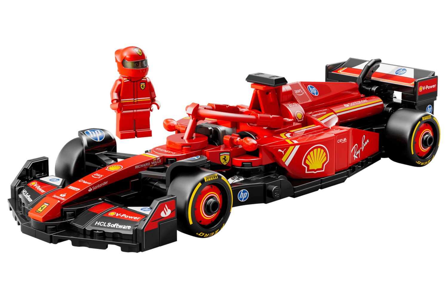 Lego Speed Champions Ferrari SF-24 F1 Race Car Building Toys Set