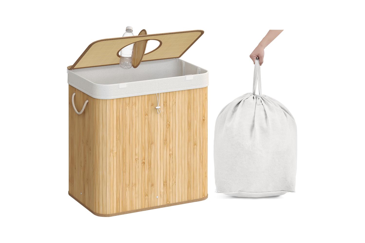 Recycling Bin | Rubbish Bin | Bamboo | 120 Litre [Ex-Display - DS250377-001963]