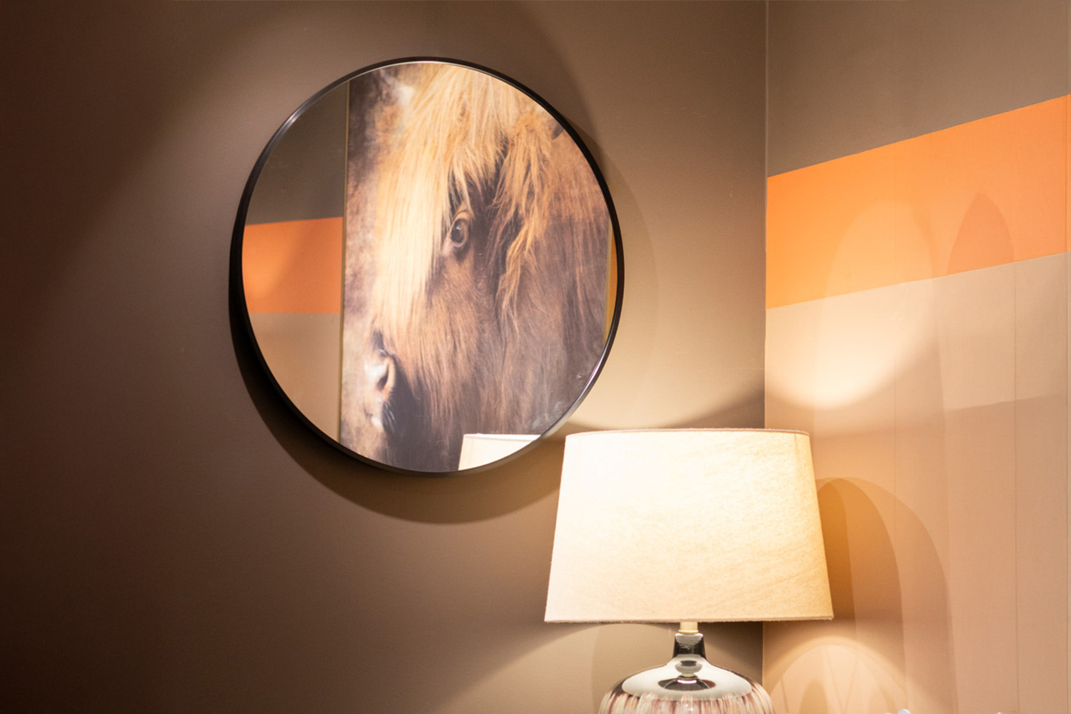 Modena Round Wall Mirror | Black | 90 cm