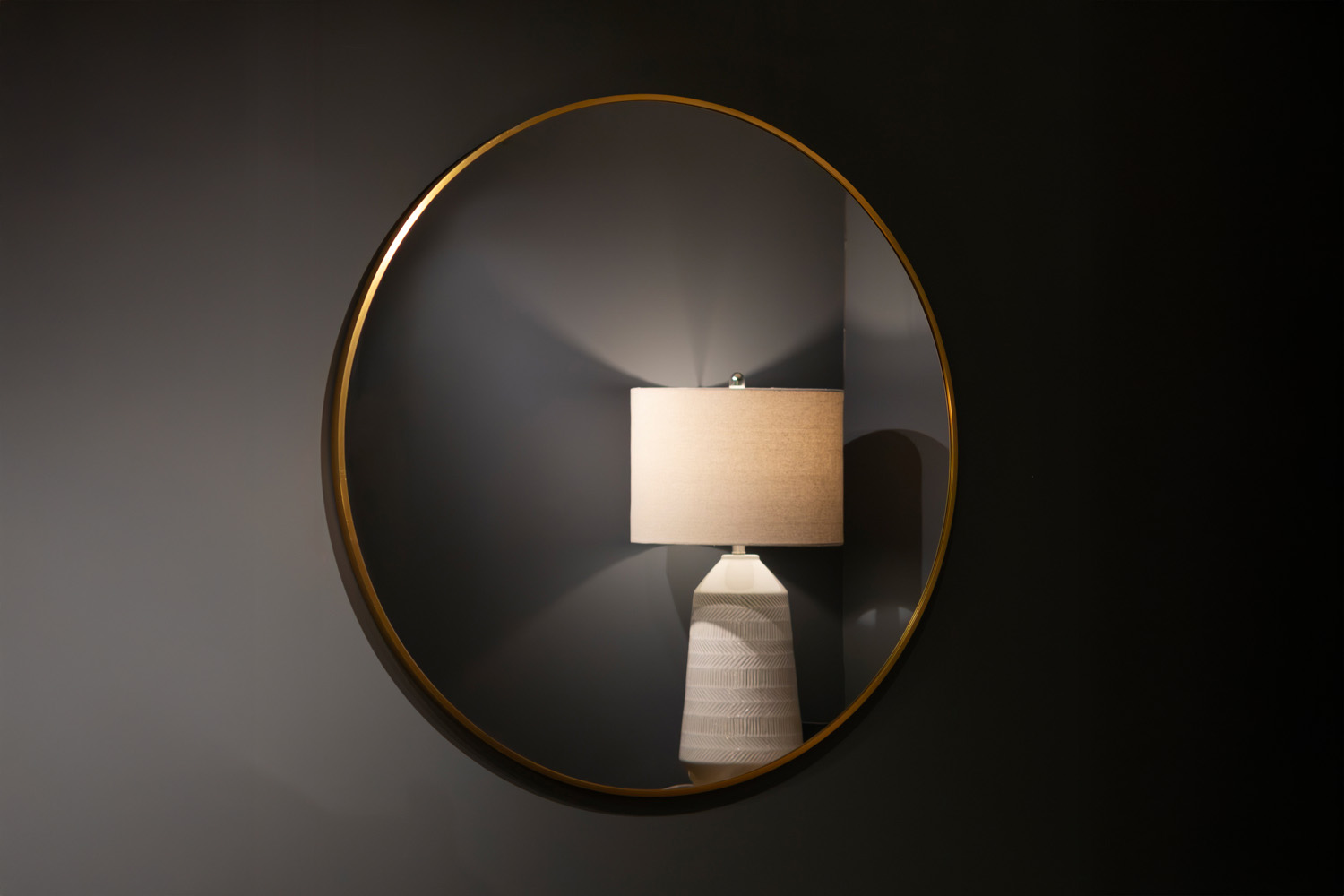 Modena Round Wall Mirror | Gold | 90 cm