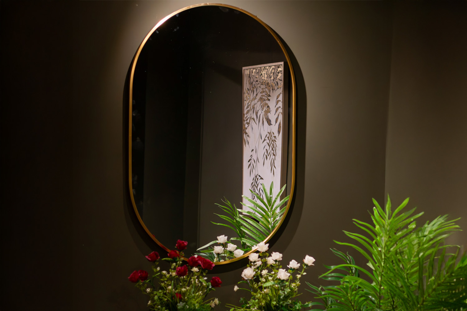 Modena Oval Wall Mirror | Gold | 60 x 90 cm