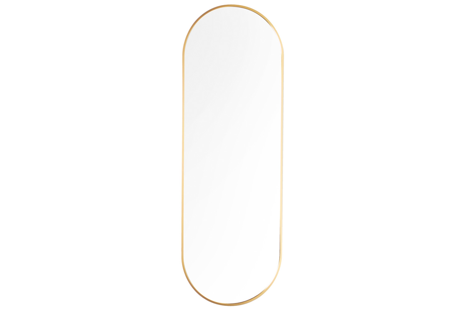 Modena Pill Shape Wall Mirror | Gold | 40 x 120 cm