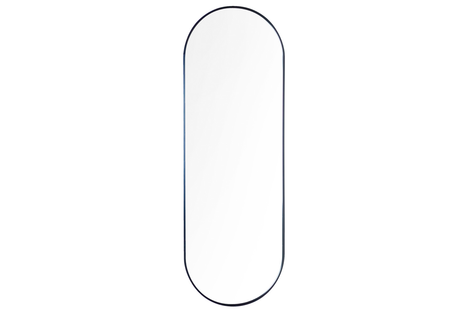 Modena Pill Shape Wall Mirror | Black | 40 x 120 cm