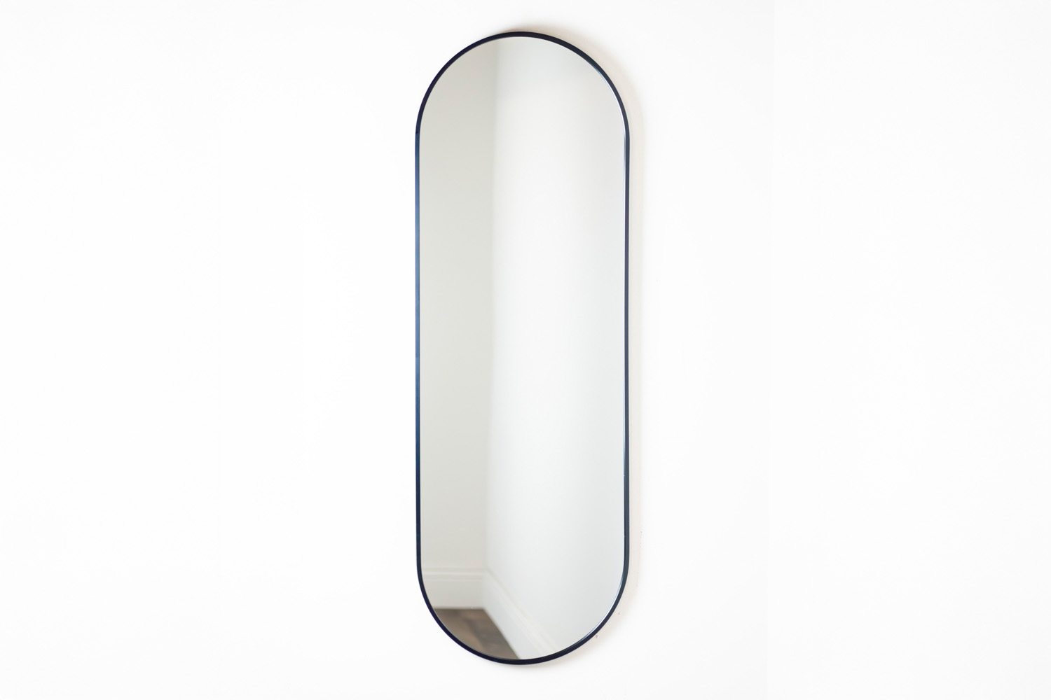Modena Pill Shape Wall Mirror | Black | 40 x 120 cm