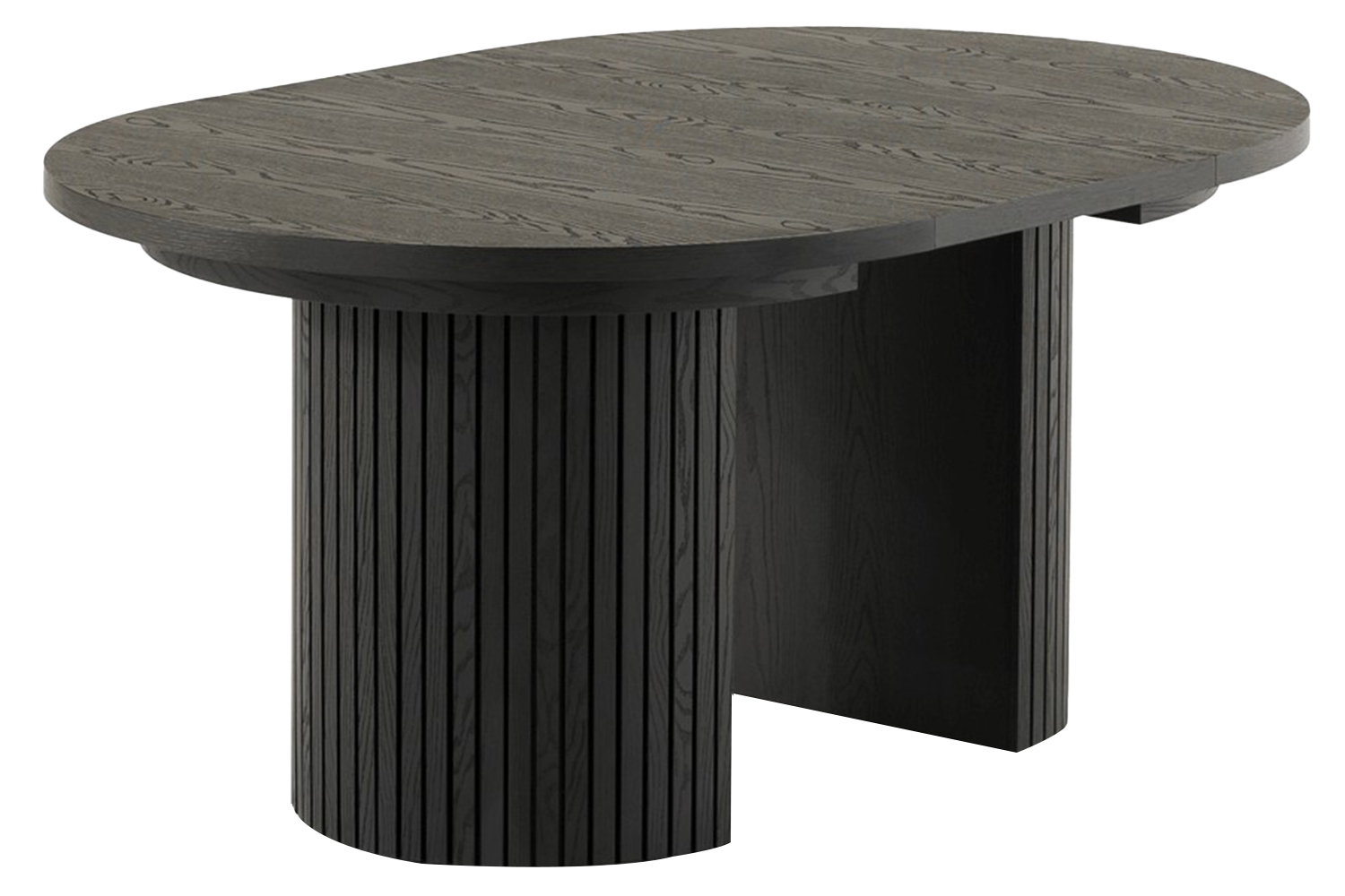 Transformer Round Extending Dining Table | Smoked Hickory | Including 3 Panels
