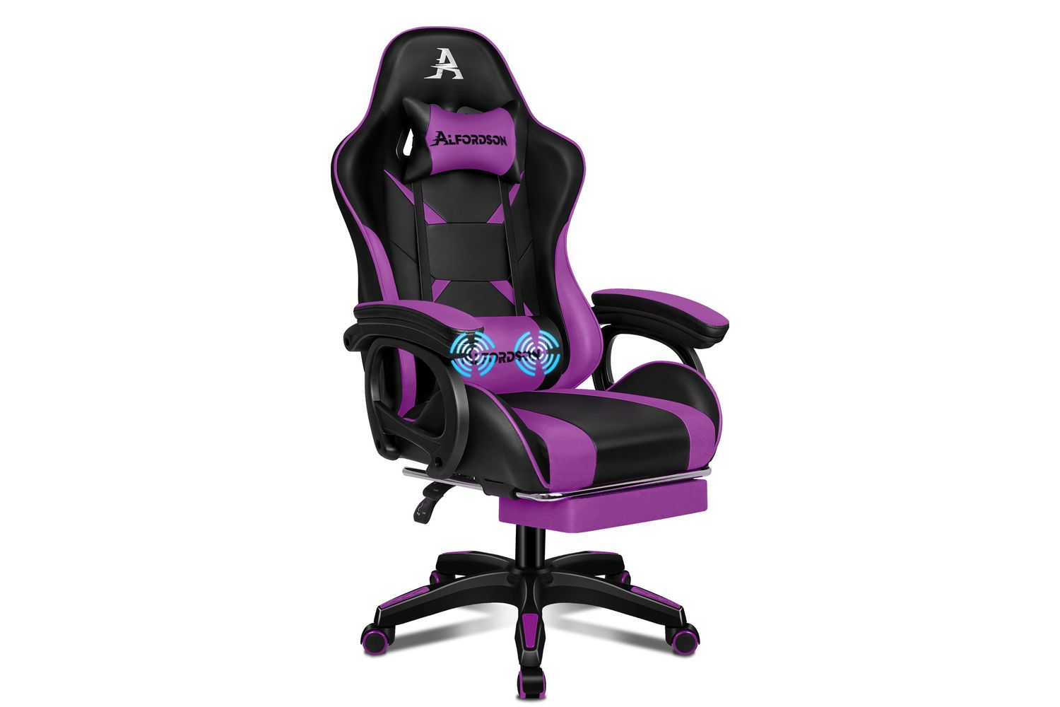Alfordson Gaming Chair | Racing Gamer Chair | Pu Leather | Purple