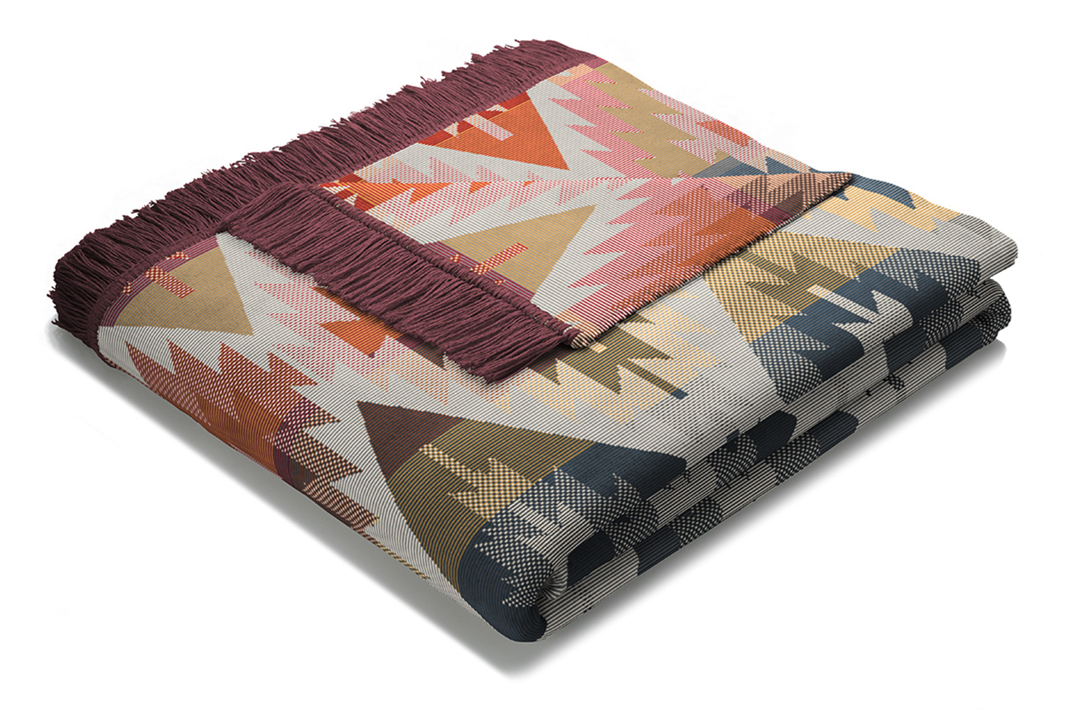 Ikat Diamond Blanket | Multicolour | 140 x 180 cm