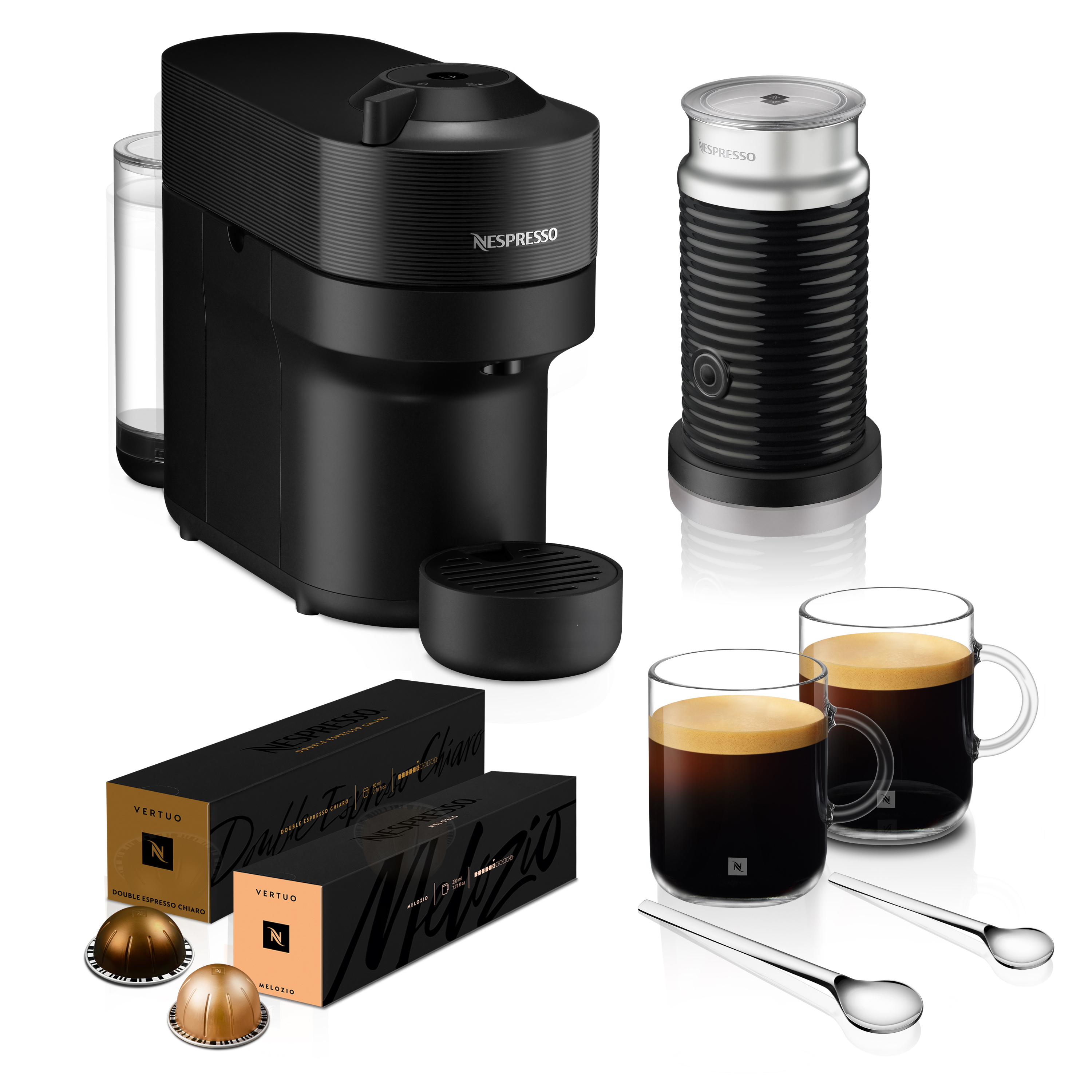 Nespresso Vertuo Pop Coffee Machine Bundle by De'Longhi | ENV90.BAE | Black