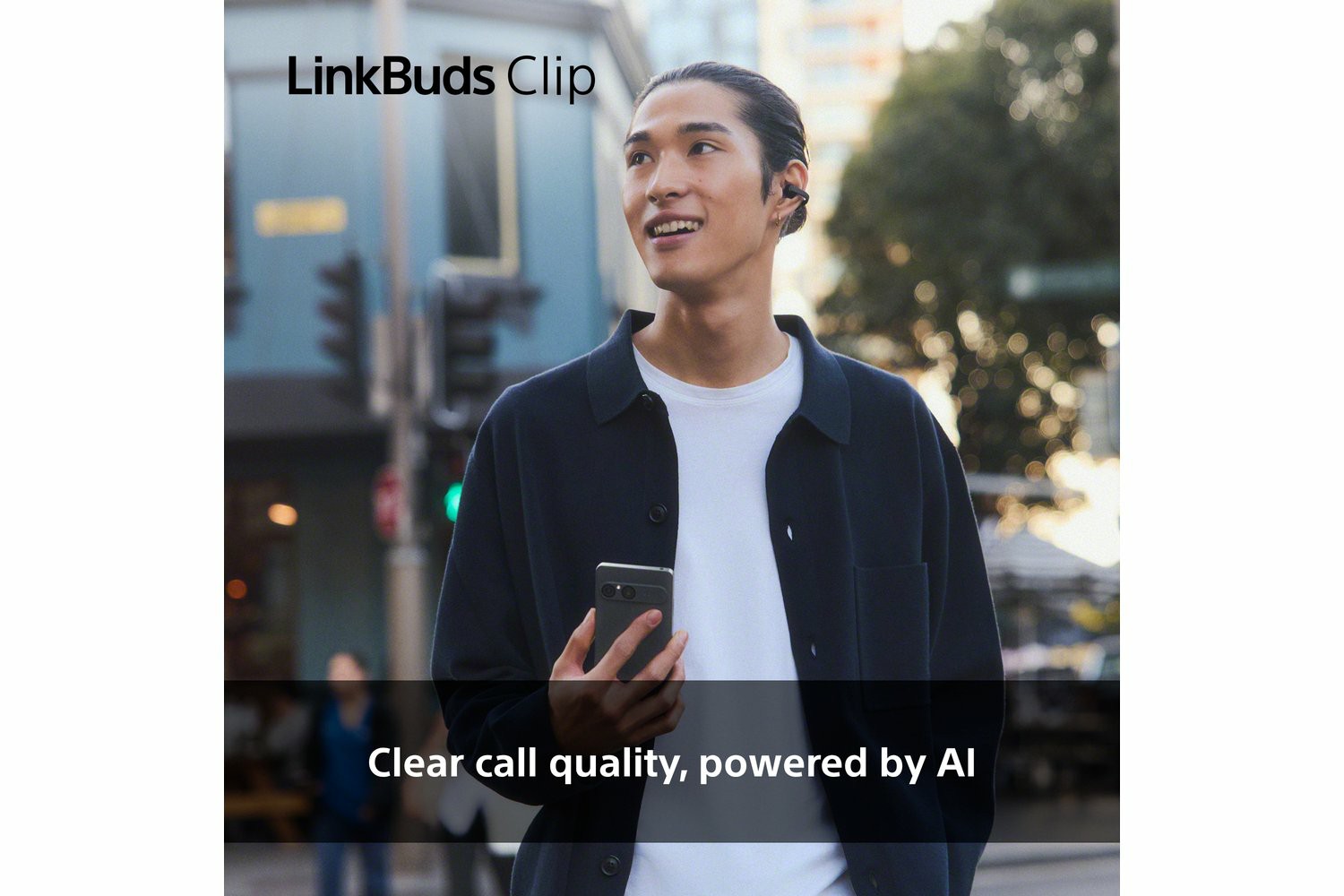 Sony LinkBuds Clip Open-Ear Wireless Earbuds | Black