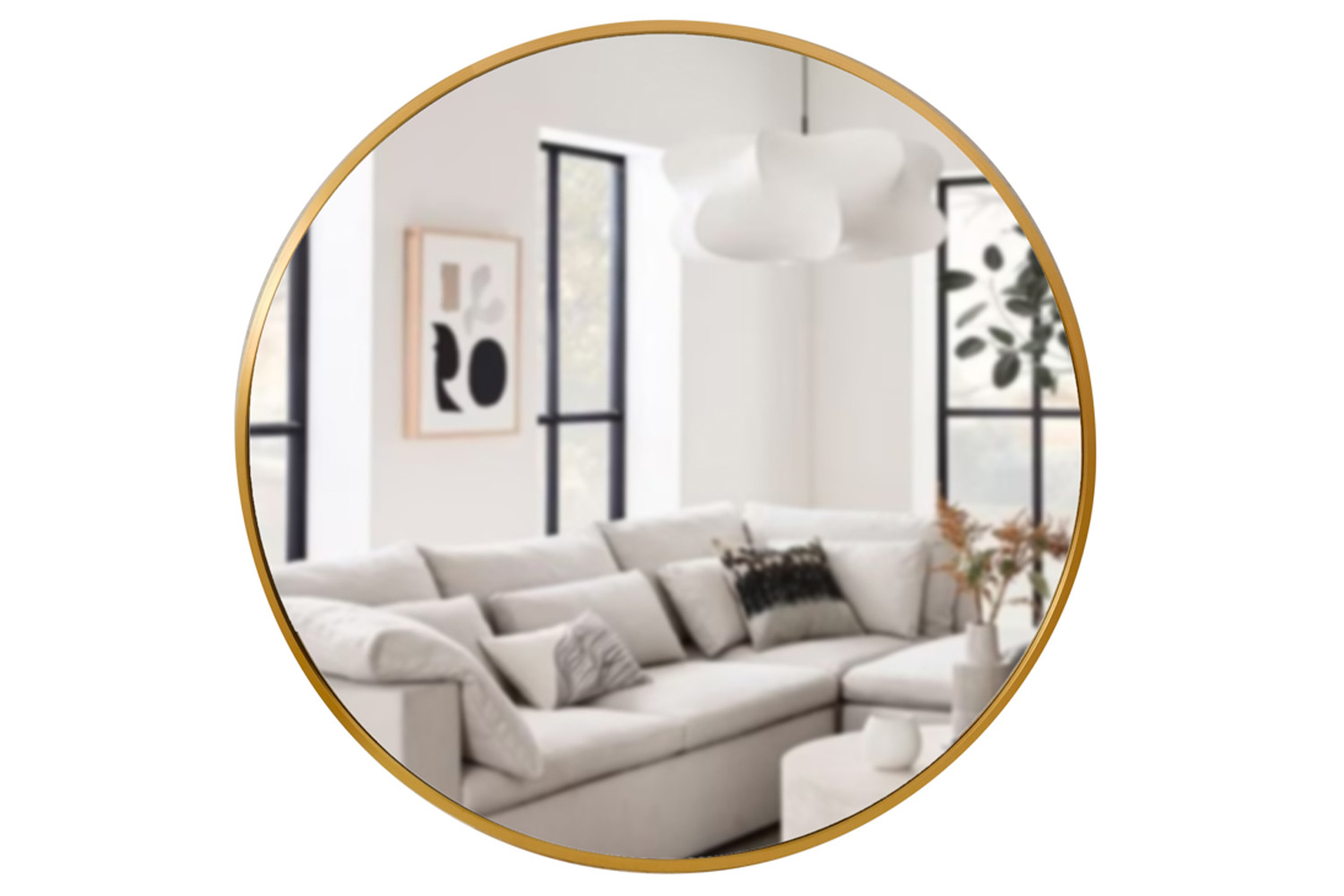 Modena Round Wall Mirror | Gold | 60 cm