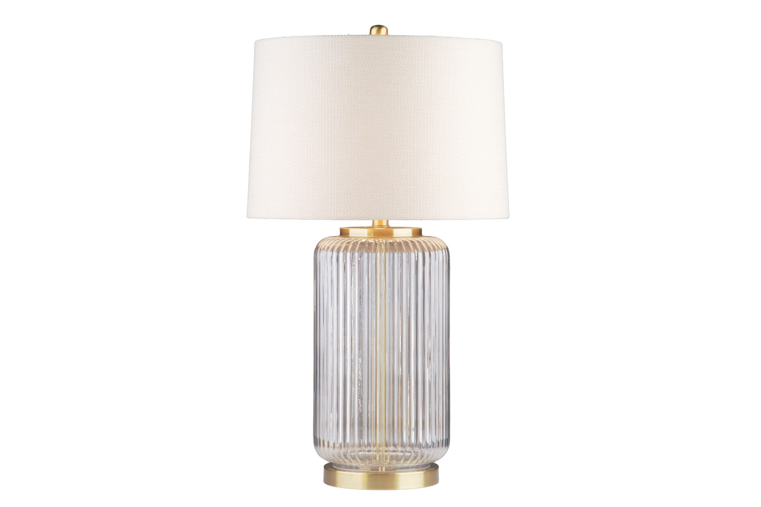 Tabitha Glass Table Lamp | White/Gold