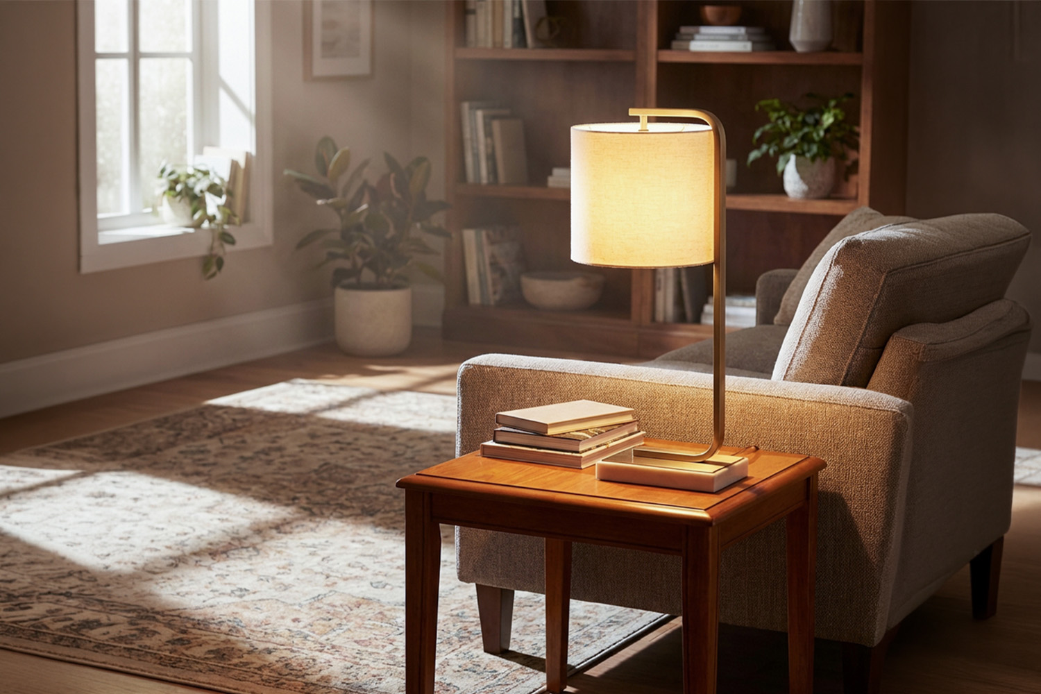 Kyra Table Lamp | White/Gold