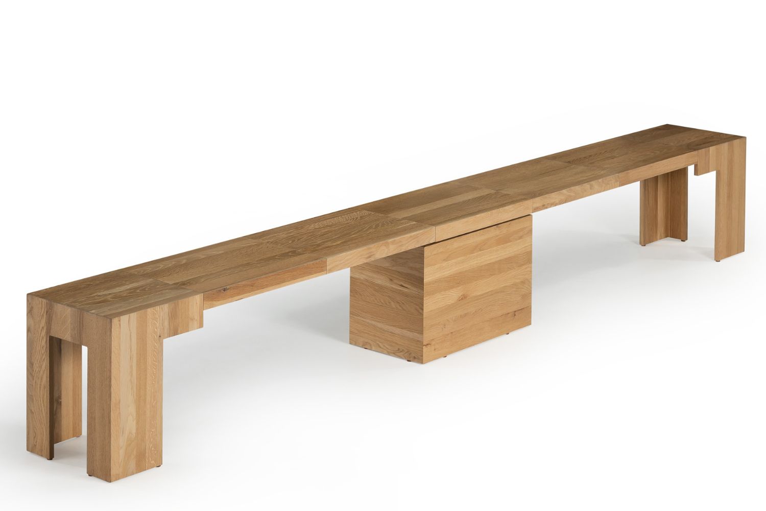 Transformer Bench | Scandinavian Oak | Including 5 extension  panels