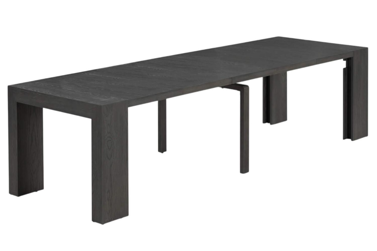 Transformer Rectangular Table | Smoked Hickory | Including 5 Extension Panels